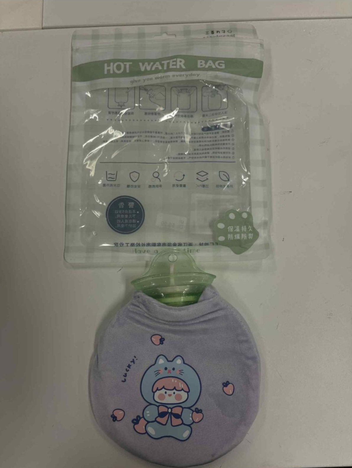 Product 1 - 400ml Straw Rabbit Hot Water Bottle